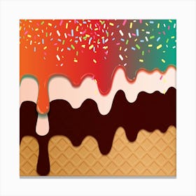 Ice Cream Background 5 Canvas Print