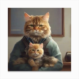 cat father Canvas Print