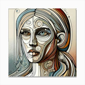 Abstract Portrait Of A Woman 16 Canvas Print