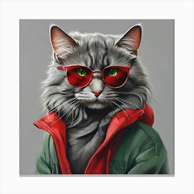 The cute cat Canvas Print