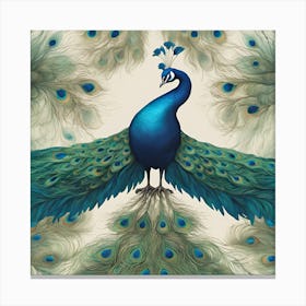 0 Resplendent Peacock Canvas Print