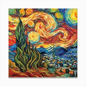 Digtal Art, Van Gogh Style Canvas Print