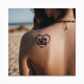 Heart Tattoo Canvas Print