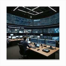 Control Room 4 Canvas Print