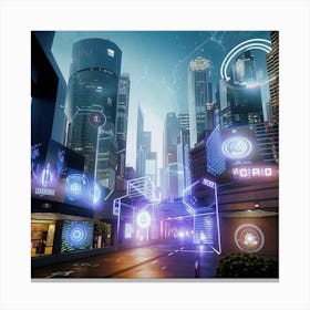 Futuristic City 4 Canvas Print
