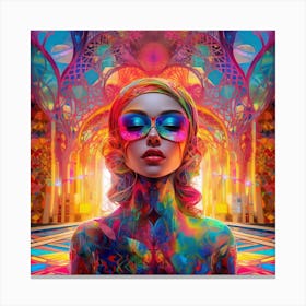 Psychedelic Woman Canvas Print