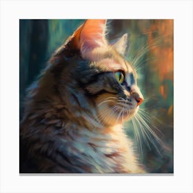 Portrait Of A Cat Canvas Print