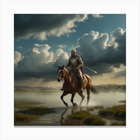 Knight On Horseback 12 Canvas Print