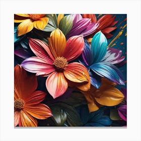 Colorful Flowers 25 Canvas Print