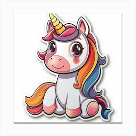 Unicorn Sticker 20 Canvas Print