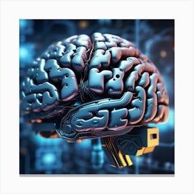 Artificial Intelligence Brain 25 Canvas Print