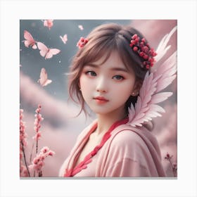 Asian Girl With Wings Canvas Print