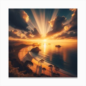 Sun and sea Canvas Print