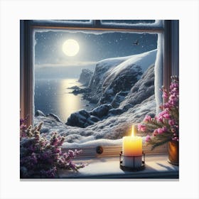 Window In The Snow Canvas Print