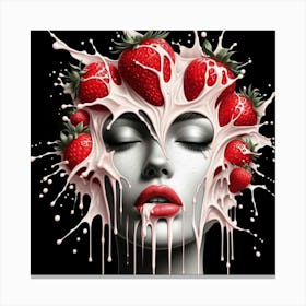 Strawberry Head Canvas Print