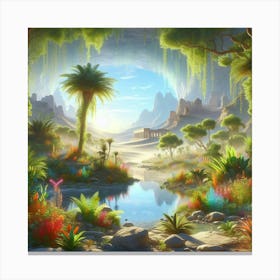 Egyptian Landscape Canvas Print