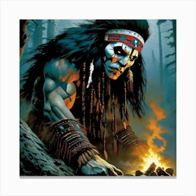 Indian Warrior yuh Canvas Print