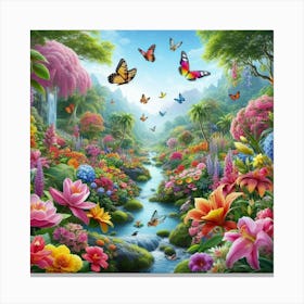 Butterfly Garden Canvas Print