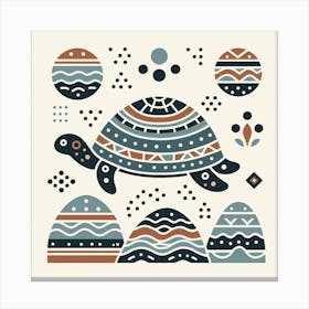 Scandinavian style, Turtle Canvas Print