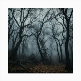 Creepy Realistic Halloween Background Canvas Print