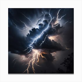 Lightning In The Sky 12 Canvas Print