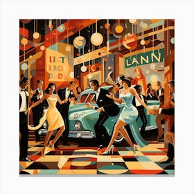 Night At The Disco Canvas Print