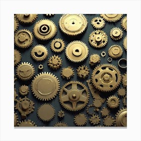 Golden Gears 2 Canvas Print