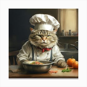 Chef Cat 8 Canvas Print