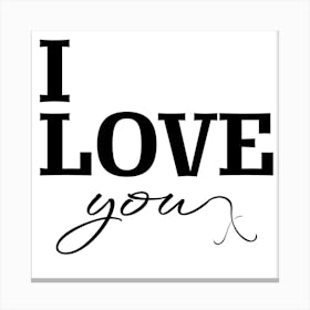 I love you x Canvas Print