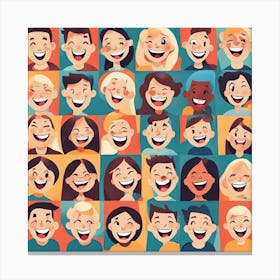 Group Of Smiling People 2 Canvas Print