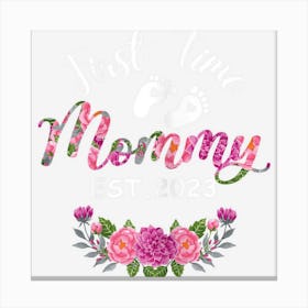 Womens First Time Mommy Est 2023 New Mommy 2023 Canvas Print