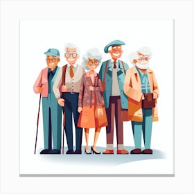 Old People 10 Canvas Print