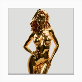 Gold Nude Woman Canvas Print