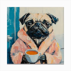 Leisure Pug Morning 1 Canvas Print