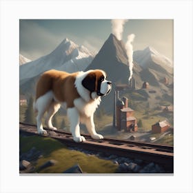 St Bernard 36 Canvas Print