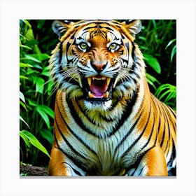 Tiger In The Jungle 8 Canvas Print