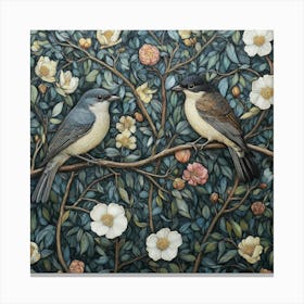 Birds On A Branch Art 18 Canvas Print