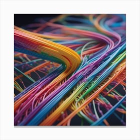 Rainbow Wires 2 Canvas Print