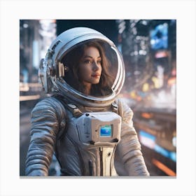 Space Girl 1 Canvas Print