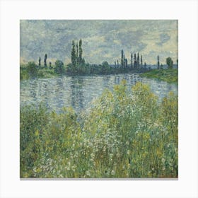 Banks Of The Seine,Vétheuil (1880) Canvas Print