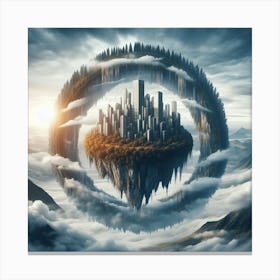 City In The Sky Canvas Print