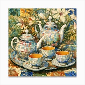 Mosaic Teapot Canvas Print