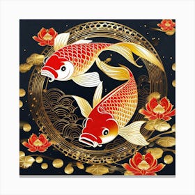 Chinese Koi Fish 1 Canvas Print