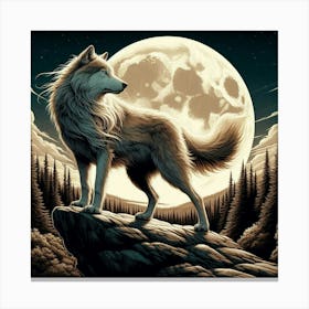 Wolf in wild 2 Canvas Print