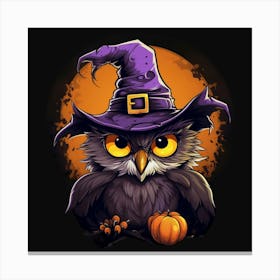 Halloween Owl 8 Canvas Print