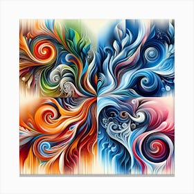 Abstract Swirls Canvas Print