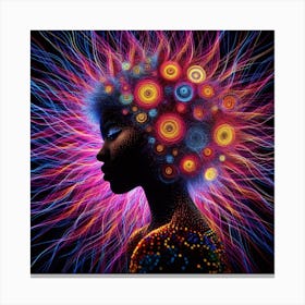 Colorful woman 9 Canvas Print