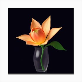 Lotus Flower In A Vase Canvas Print