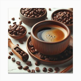 Coffee beans Canvas Print