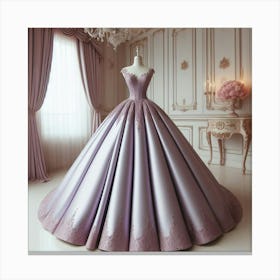 Lilac Wedding Dress Canvas Print